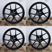 New Bbs Style Wheels Rims Set Of 4 19x8.5 5x112 Matte Black Fits Mercedes-benz