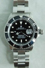 Rolex Submariner 16610 Black Dial/Bezel SS Vintage 1990 Mens Watch   40mm
