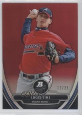 2013 Bowman Platinum Prospects Red Refractor 12/25 Lucas Sims #BPCP53 11pj