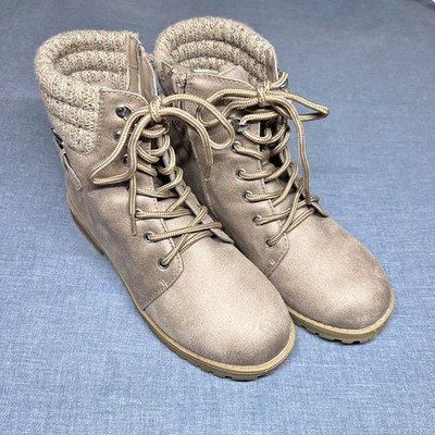 *NWT* Happily Grey Girls Taupe Boots Size 4 (Sh006)