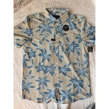 O'Neill TRVLRS Series Mens Medium Floral UPF 50 Short Sleeve Button Shirt