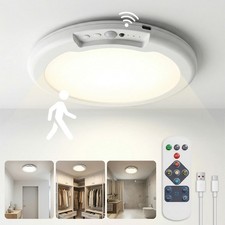 Magnetic Wireless Ceiling Lights,Rechargeable Motion Sensor Closet Light 3 Color