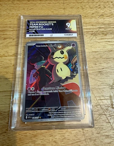 ACE Grading 9 Team Rocket’s Mimikyu 238/217 Ascended Heroes IR Holo ENG 2026