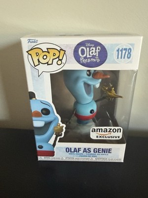 Funko Pop! Disney Olaf As Genie Amazon Ex. #1178 Aladdin Presents - With Protect