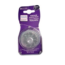 Philips Avent Natural Response Bottle Nipples Flow 2 0m 2 Pack BPA Free