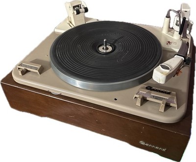 VTG Garrard Laboratory Type A Turntable & Wood Plinth Base WORKS READ! NO COVER