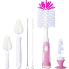 Baby Bottle Brush Set with Nipple Cleaner and Suction, 10.2" Cleaning Brush a...