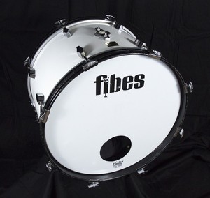 Fibes 22x14 Vintage White Fiberglass  Bass Drum Nazareth with FS Spurs