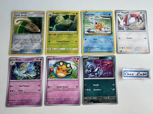 Pokemon Card Lot 7: Jungko, Dedenne, Kirlia, Magicarpe, Mangriff, Cradopaud