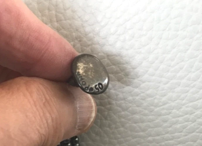 Uno de 50 Silver & Brown Leather Strand  Bracelet 7" - Image 4 of 4