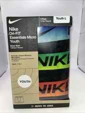 Nike Dri-Fit Essentials Micro Youth Boxer Brief 3 Pack Size Youth Boy L