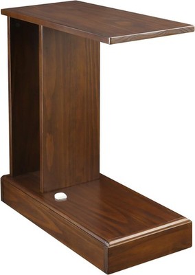 Casual Home Monroe C-Table Drawer, Concealment Furniture, Mocha, 22.75 Mocha 
