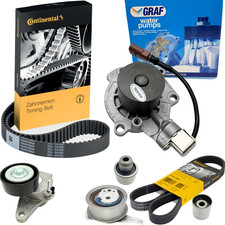 CONTITECH ZAHNRIEMENSANTZ KEILRIPPENRIEMEN + WAPU FÜR AUDI VW 1.6 2.0 TDI