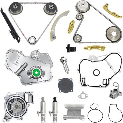 For 09-17 GM 2.4L Ecotec Timing Chain Kit VCT Selenoid Actuator Oil Water Pump