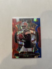 2025 Panini Select Red & Blue Shock Prizm Rookie #54 Shedeur Sanders Browns NFL