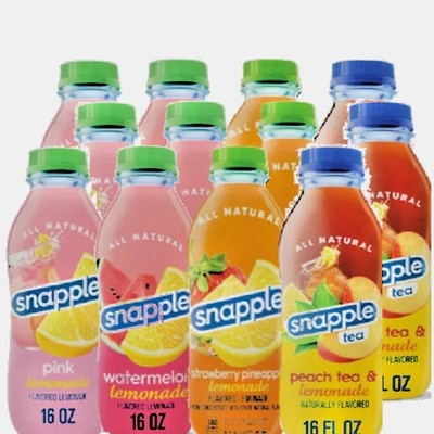 Snapple Lemonade Variety - 16 FL oz (Pack of 12)