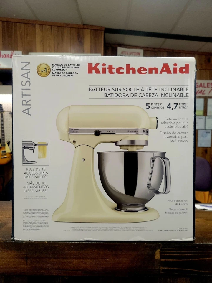 KitchenAid KSM150PSAC NEW ARTISAN 325W Stand Mixer (Almond Cream) - Image 3 of 4