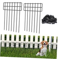 25 Pack Animal Barrier Fence, 17 in H X 27 Ft L No Dig Garden Decorative