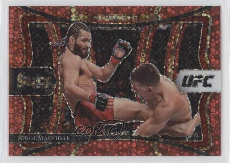 2021 Panini Select UFC Premier Level Red Disco Prizm 143/199 Jorge Masvidal h3a