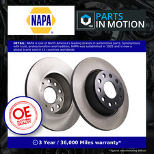 2x Brake Discs Pair Solid fits VW PASSAT Rear 05 to 15 282mm Set NAPA VOLKSWAGEN