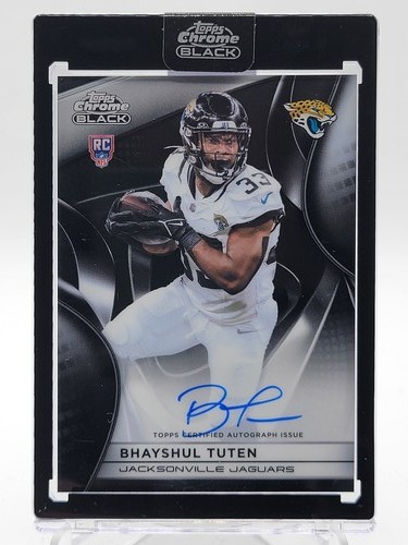 BHAYSHUL TUTEN 2025 TOPPS CHROME BLACK ROOKIE AUTOGRAPH RC AUTO JAGUARS Q1829