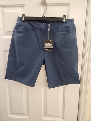 Puma Women's Sz 8 Golf Dry Cell Moisture Manage  Bermuda Blue Shorts NEW