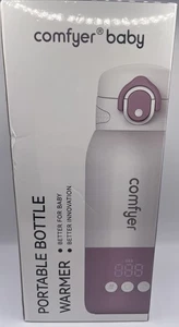 Comfyer Baby Portable Bouteille Warmer Cordon de charge manuel blanc/lavande 34ml.NOUVEAU