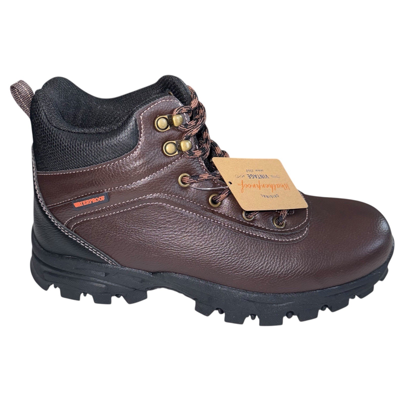 Weatherproof Vintage Mens Jace Hiker Round Toe Lace Up Boots Brown SZ/ 10 M