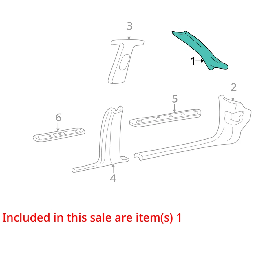 ПОДХОДИТ ДЛЯ 2006-2007 LLINCOLN TOWN CAR МОЛДИНГ ЛОБОВОЕ СТЕКЛО 6W1Z5403598AAC - НОВЫЙ OEM - Изображение 2 из 3