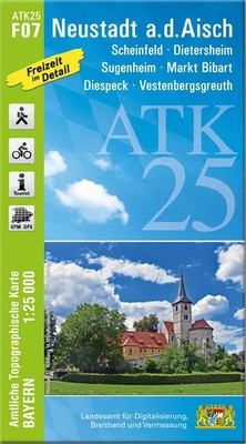 ATK25-F07 Neustadt a.d.Aisch (Amtliche Topographische Karte 1:25000) | Deutsch
