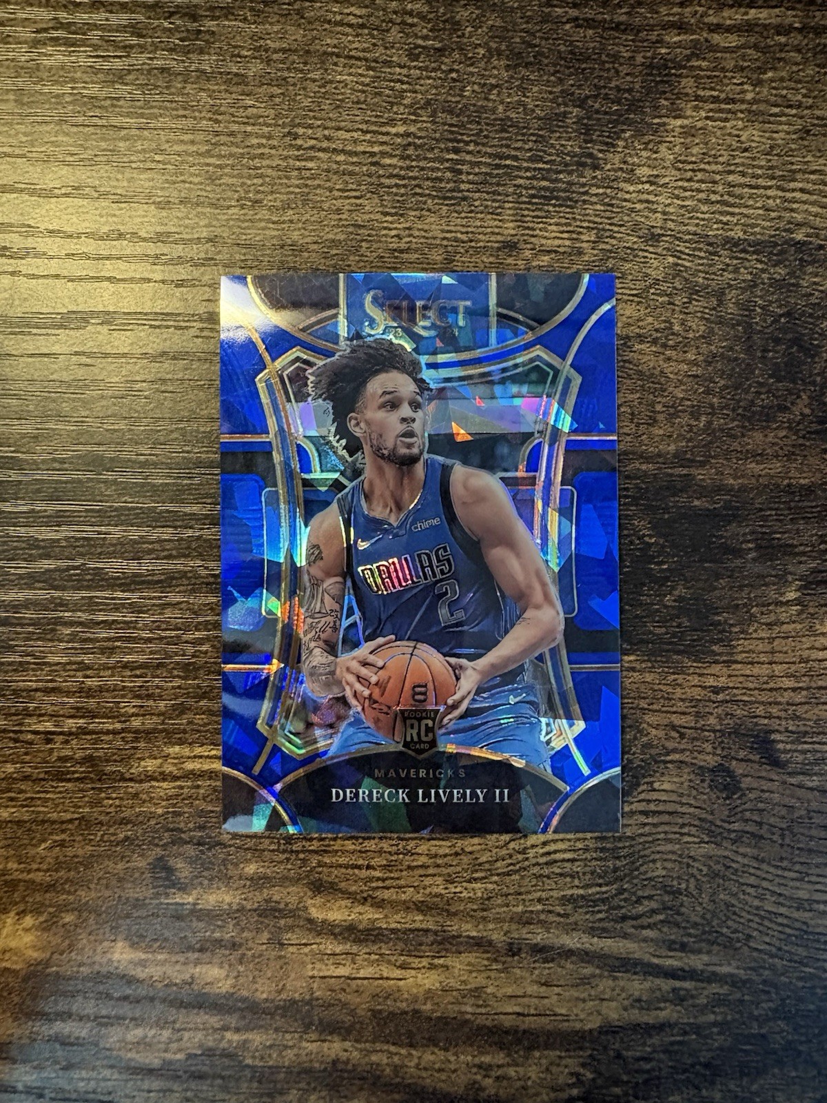 2023-24 Select DERECK LIVELY II Mezzanine Blue Cracked Ice Prizm Rookie RC #313