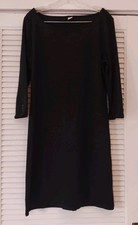 Little Black Dress knit t-shirt 3/4 sleeves Boat Neck office Basic old navy Wm L