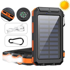 Super 40000mAh USB Portable Charger Solar Power Bank For Cell Phone 2026