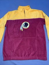 Reebok Washington Redskins 1/4 Zip Fleece Pullover Youth XL Maroon Logo -5116