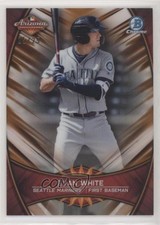 2019 Bowman Chrome 2018 AFL Fall Stars Orange Refractor 25/25 Evan White 1z4