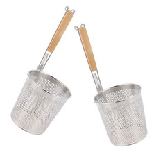  2 Pcs Colander Sieve with Handle Kitchen Noodle Skimmer Chinois Strainer
