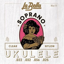 La Bella 11 Soprano Clear Nylon Ukulele Guitar String 22-25 From Japan