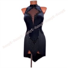 jz Handmade Women Samba Ballroom Swing Salsa Rumba Latin Dance Dress RHYTHM