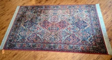 Karastan Vintage Kirman Wool Rug Large 6x9 Professionally Cleaned Estate Find