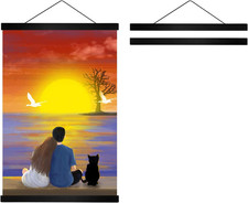 16" Wide Magnetic Poster Hanger Frame, 16x20 16x24 16x22 Wood Frame for Posters