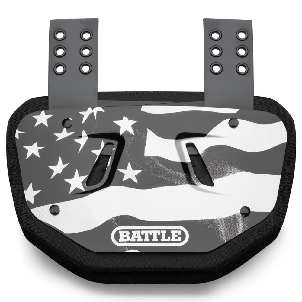 Battle Novelty Football Back Adult, American Flag Silver/Black, Adult