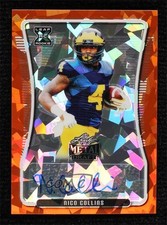 2021 Leaf Metal Draft Flashback Base Orange Crystals 1/2 Nico Collins Auto 0g4