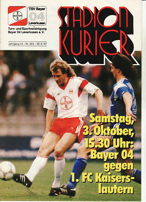 BL 87/88 Bayer 04 Leverkusen - 1. FC Kaiserslautern