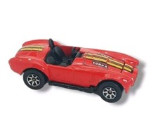 Vintage Hot Wheels Classic Cobra Shelby Cobra 1982 Red Yellow Racing Stripe