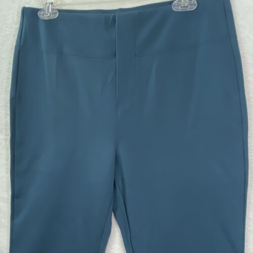 Halara Flex NEW Large High Waisted Back Side Pocket Slight Flare Work Pants Teal - Picture 3 of 16