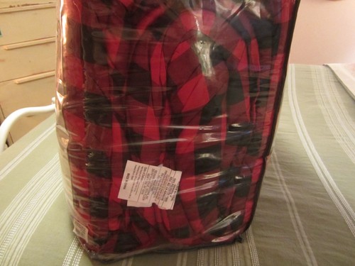 Eddie Bauer KING 3 Pc Comforter Set Cotton Mountain Buffalo Plaid Red & Black - Picture 7 of 11