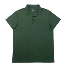 Telaleo Polo Shirt Mens L Large Hunter Green Short Sleeve Stretch Performance