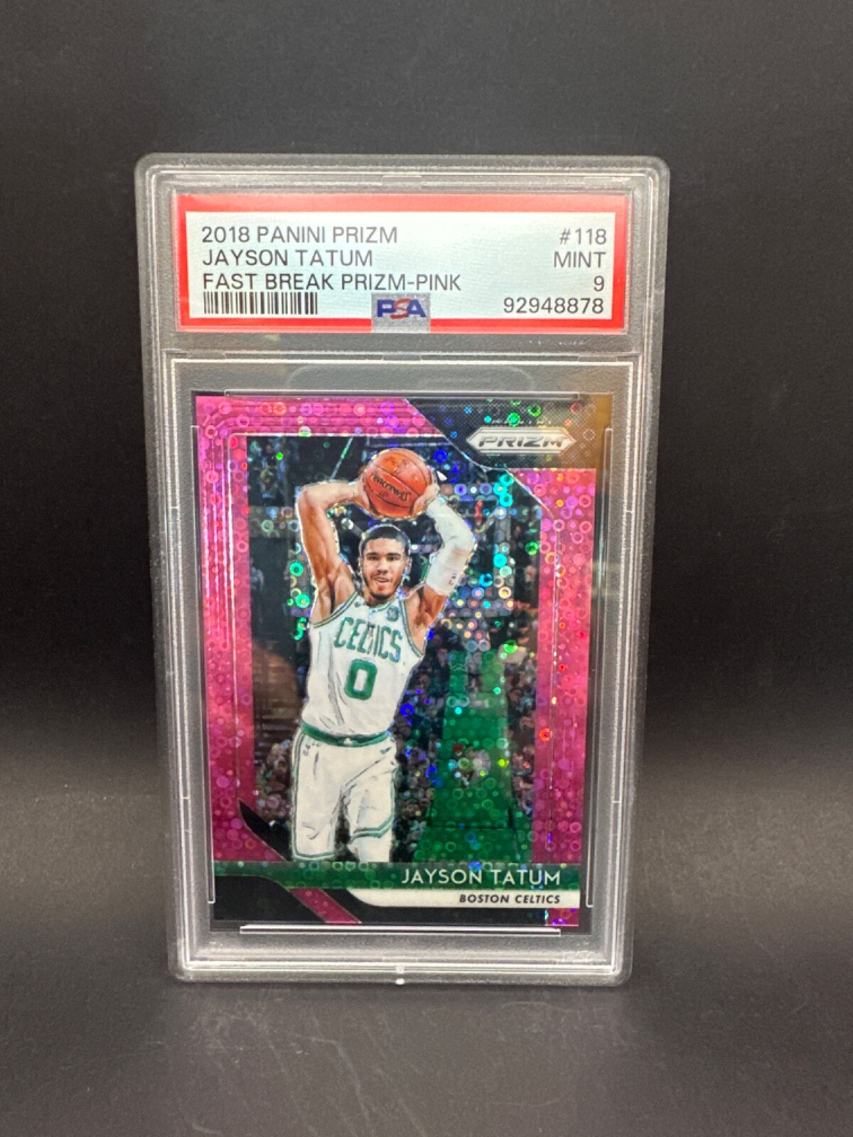 2018 Prizm Fast Break Pink /50 Jayson Tatum 2nd Year PSA 9 🔥🔥🔥