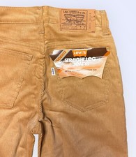 NEW VINTAGE OLD STOCK TAN LEVI'S BOYS CORDUROY STRAIGHT LEG 27 X 32