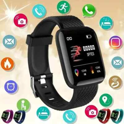 BRANDED Smartwatch Fitness Tracker Step Counter Sleep Monitor Waterproof for Android iOS